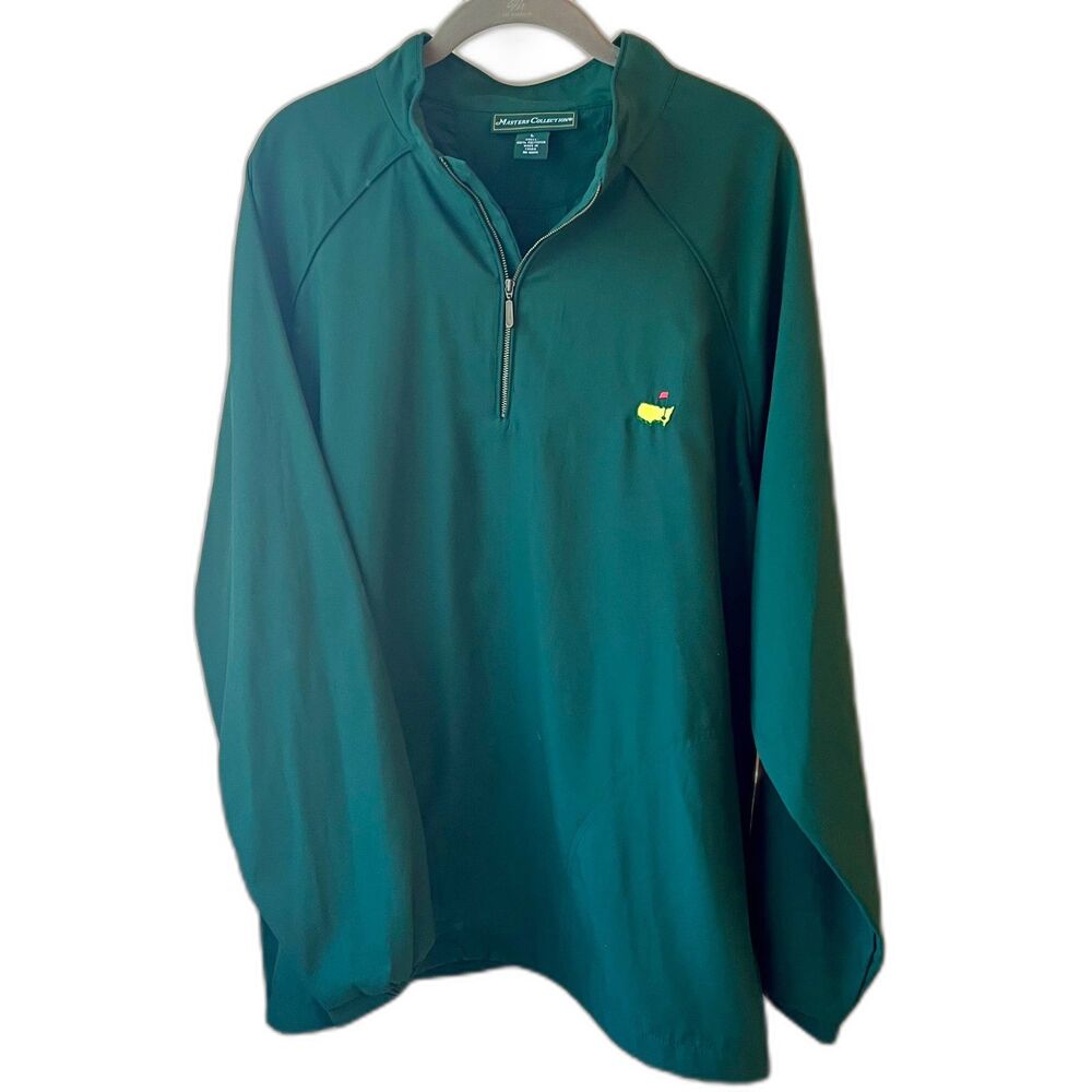Masters Collection Golf Green 1/4-Zip Windbreaker Jacket Men's LG (fits XL/XXL)
